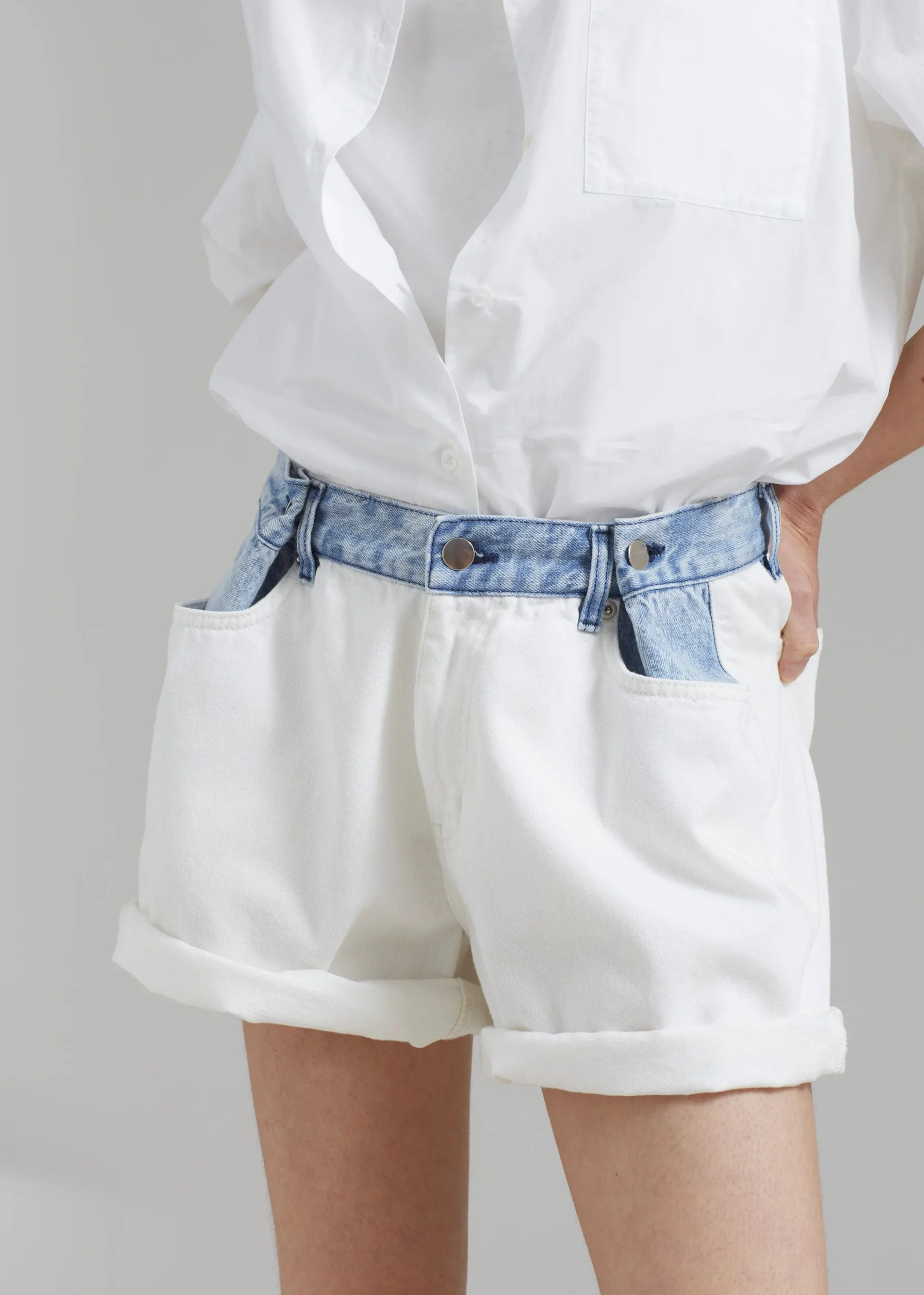 Hayla Contrast Denim Shorts