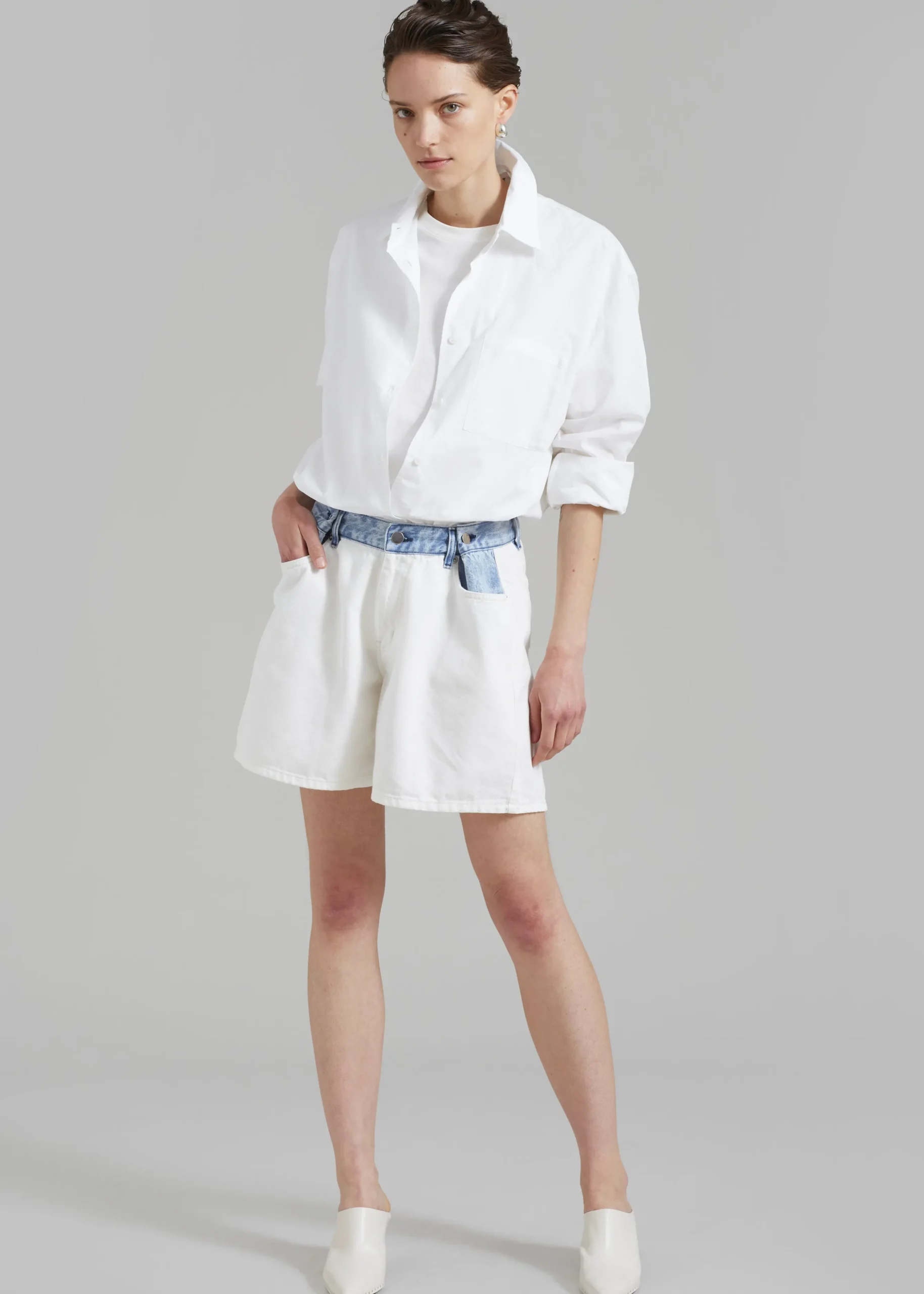 Hayla Contrast Denim Shorts