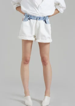Hayla Contrast Denim Shorts