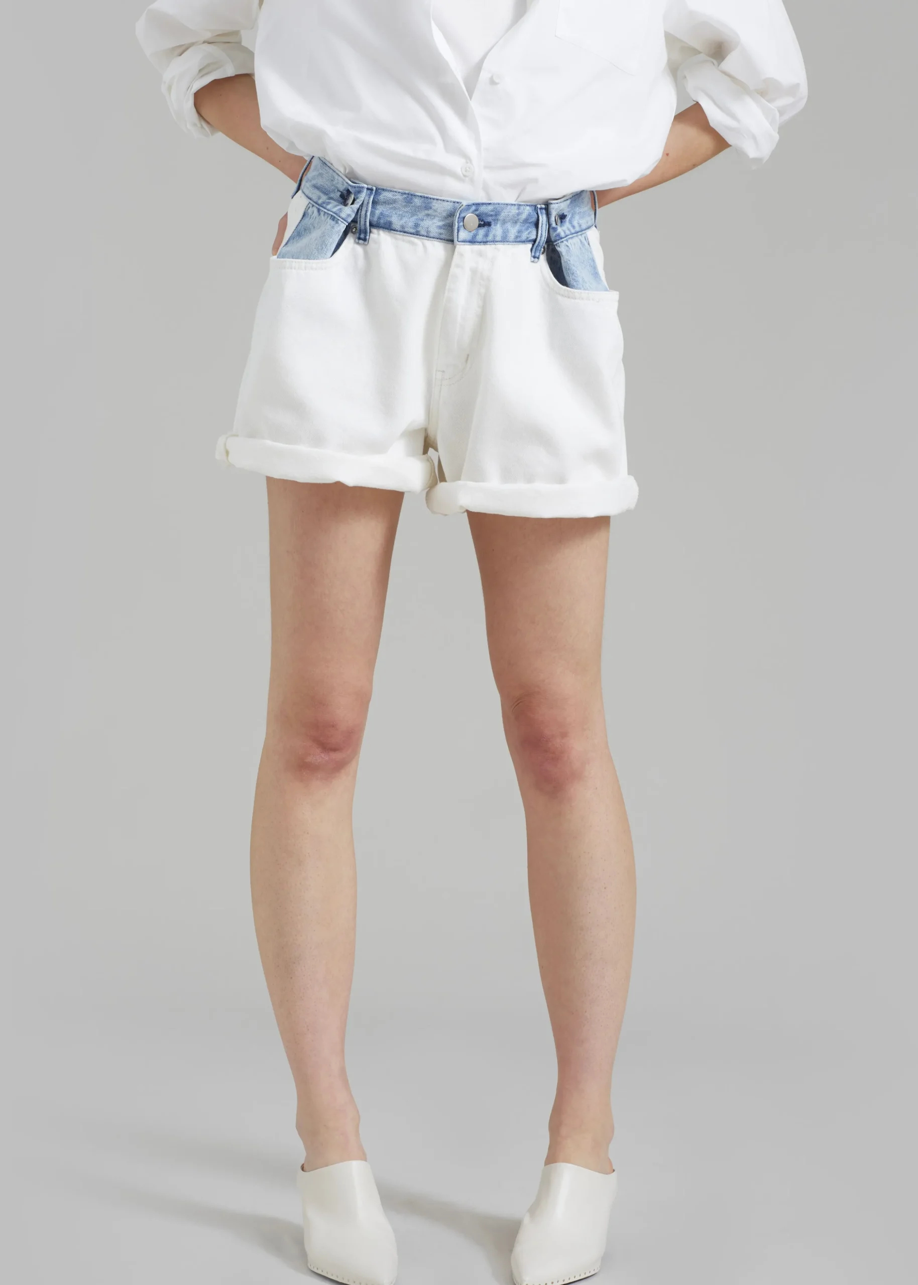 Hayla Contrast Denim Shorts