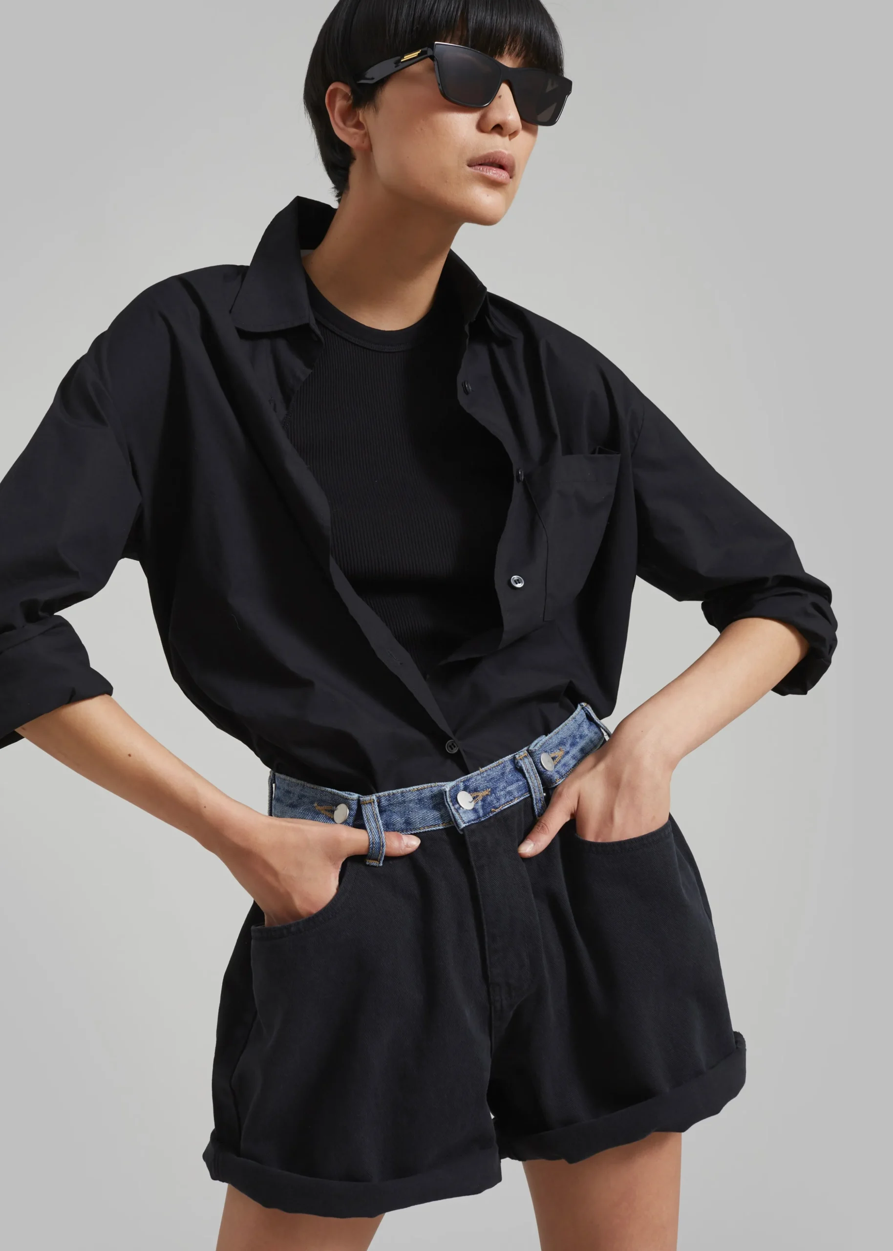 Hayla Contrast Denim Shorts