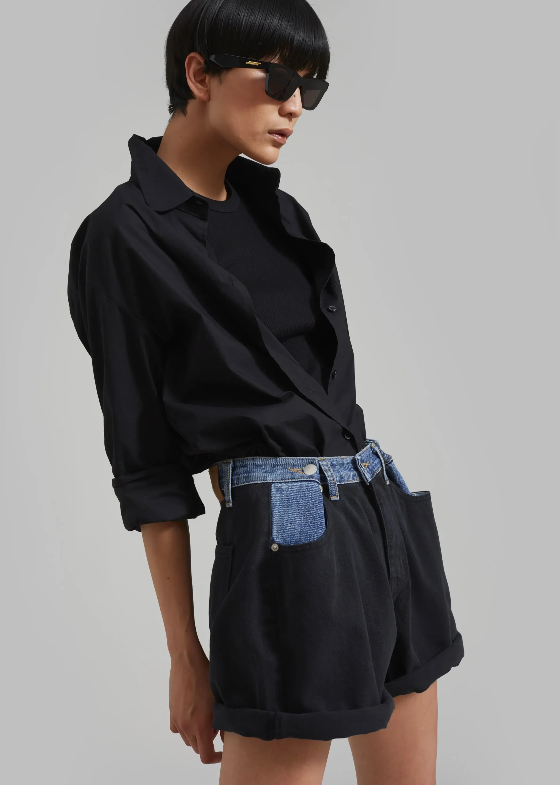 Hayla Contrast Denim Shorts