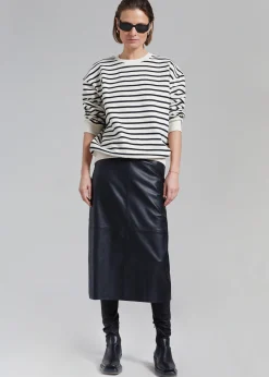 Heather Leather Pencil Skirt