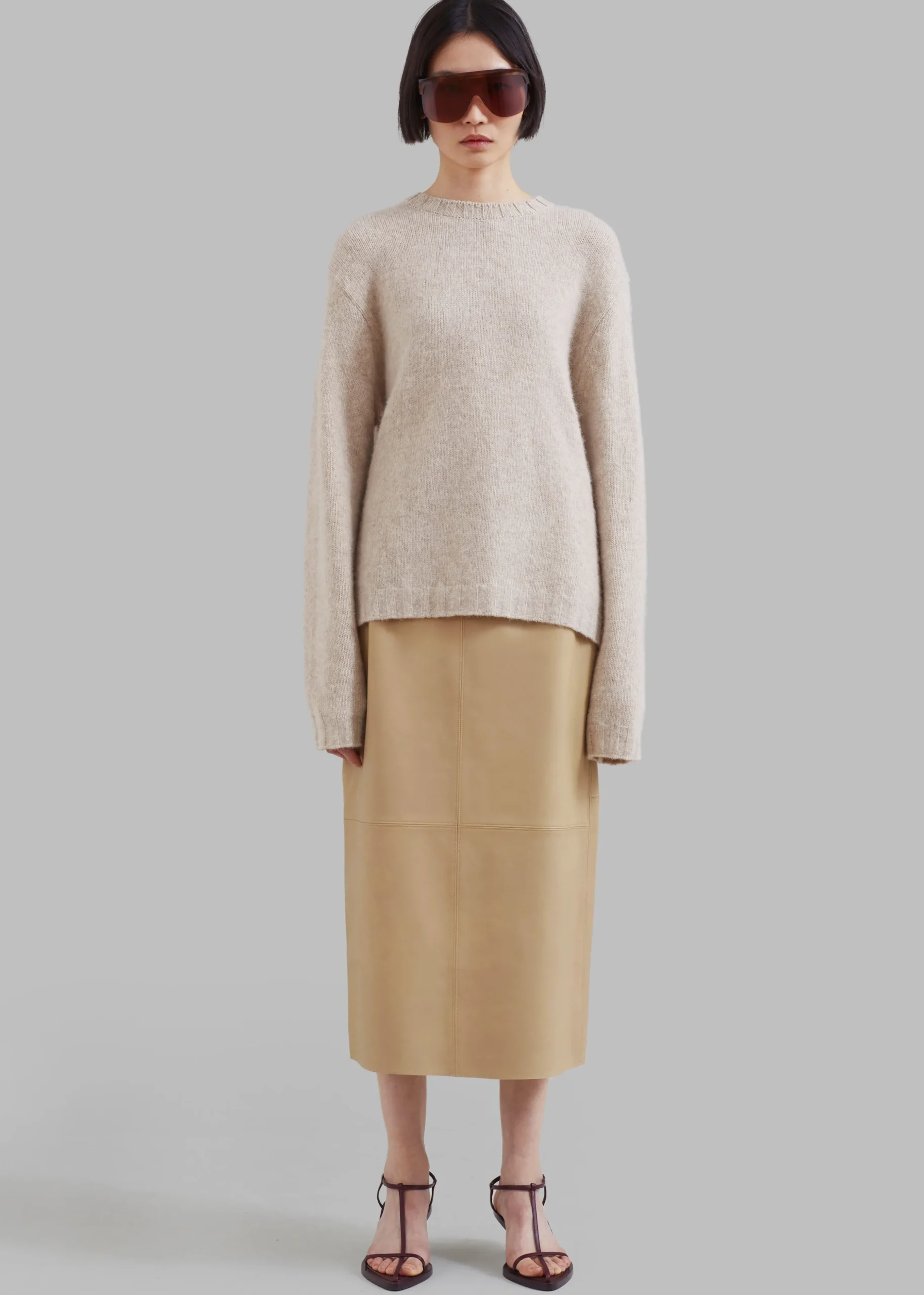 Heather Leather Pencil Skirt