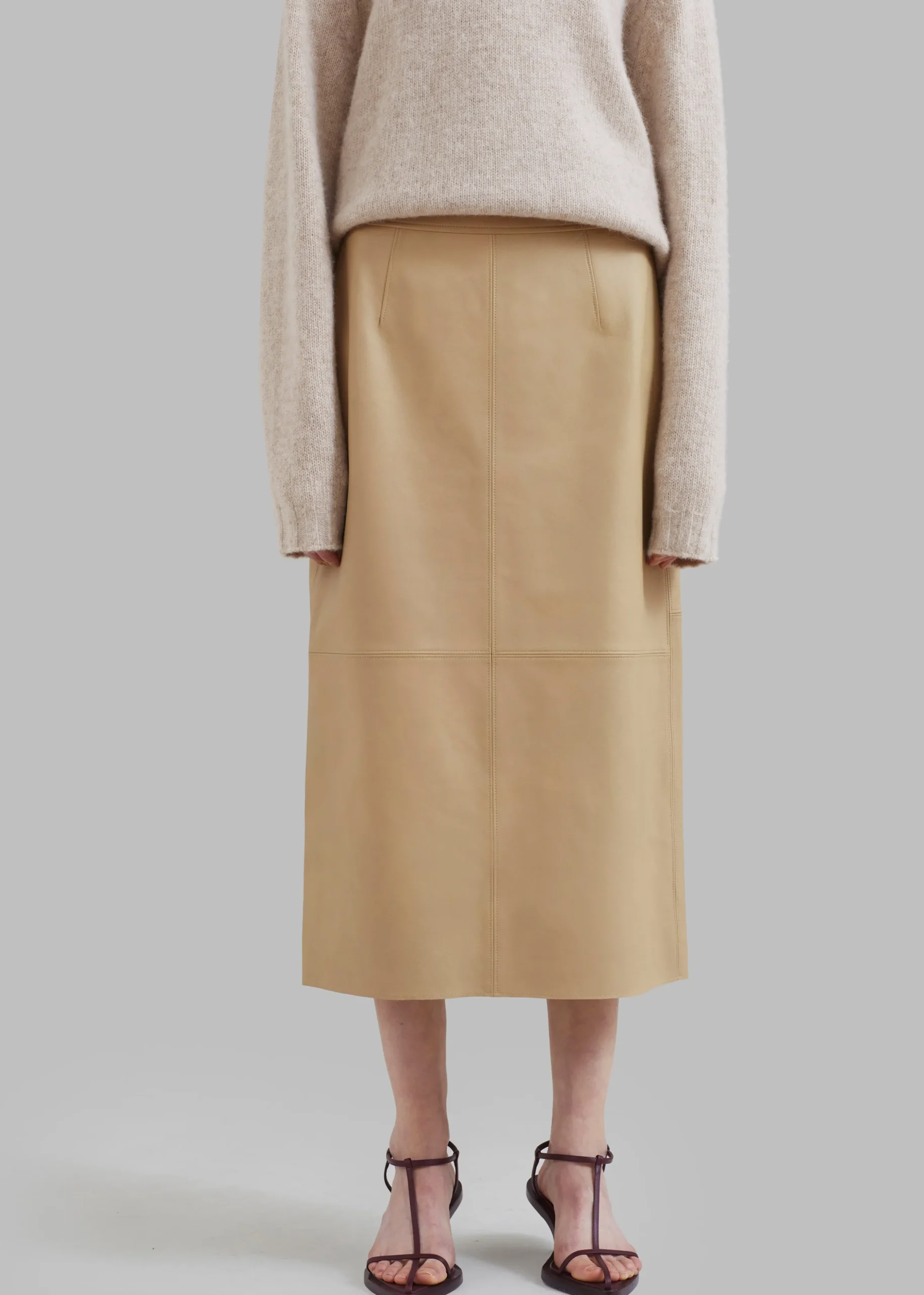 Heather Leather Pencil Skirt