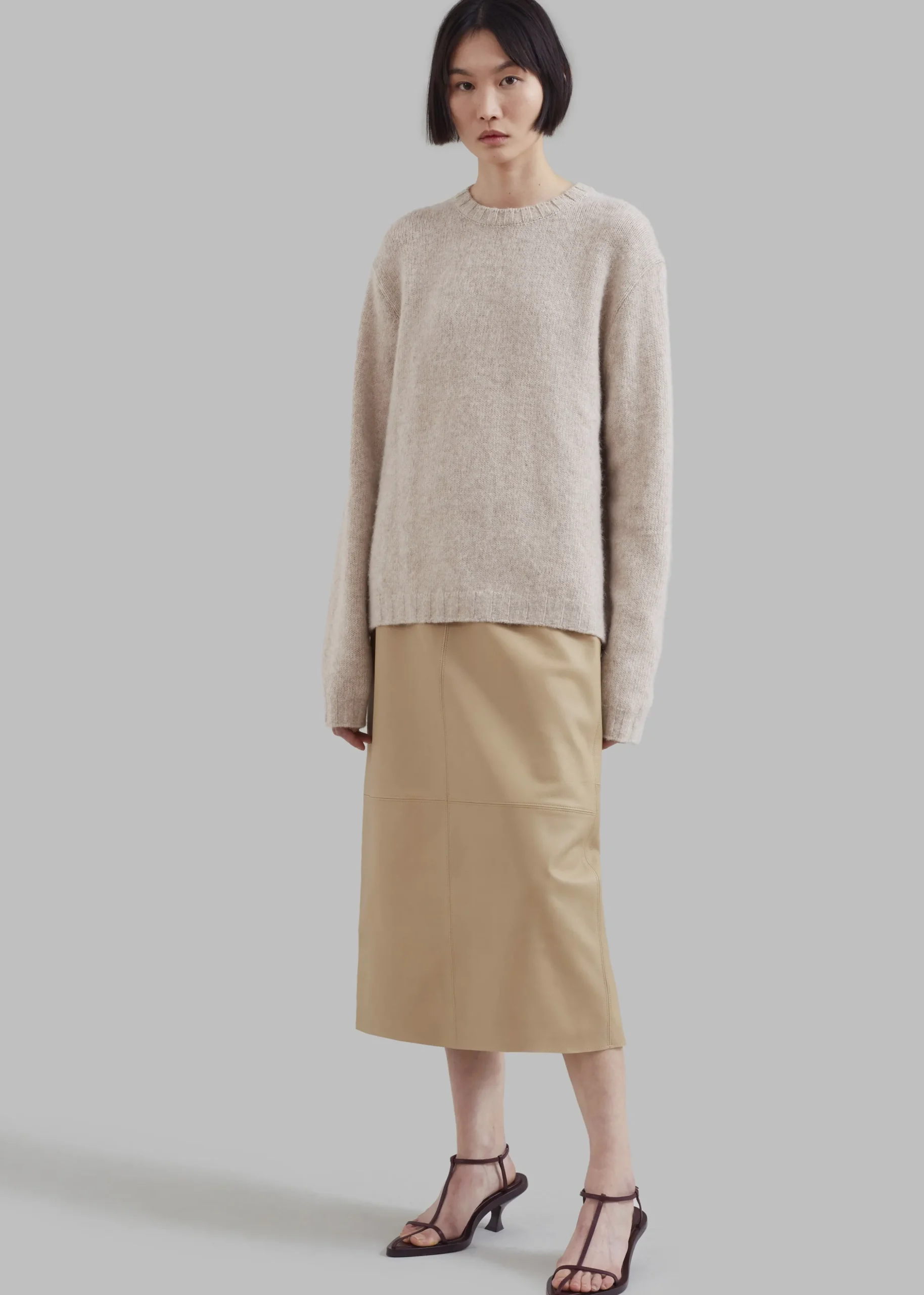 Heather Leather Pencil Skirt