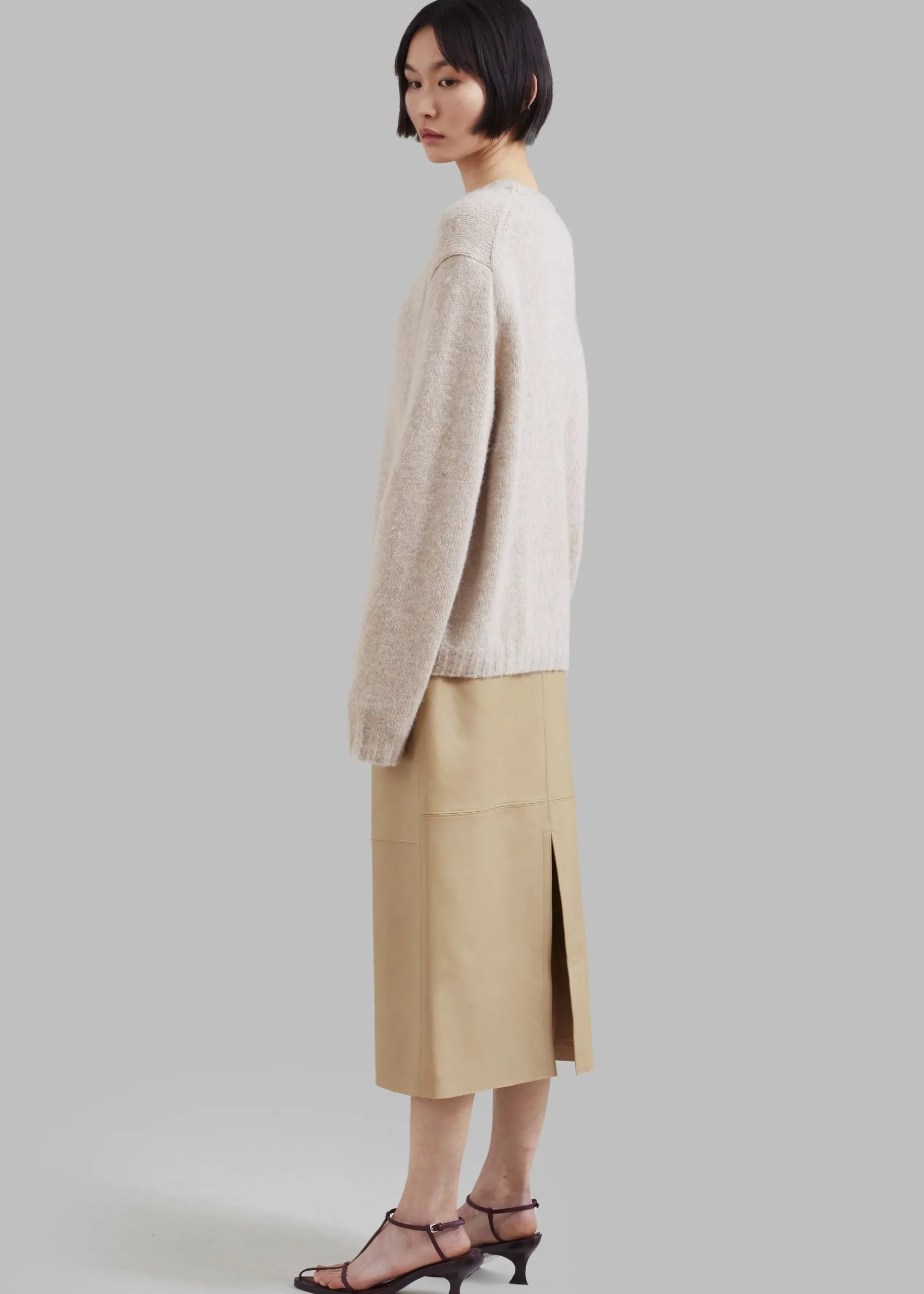 Heather Leather Pencil Skirt
