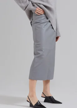 Heather Leather Pencil Skirt