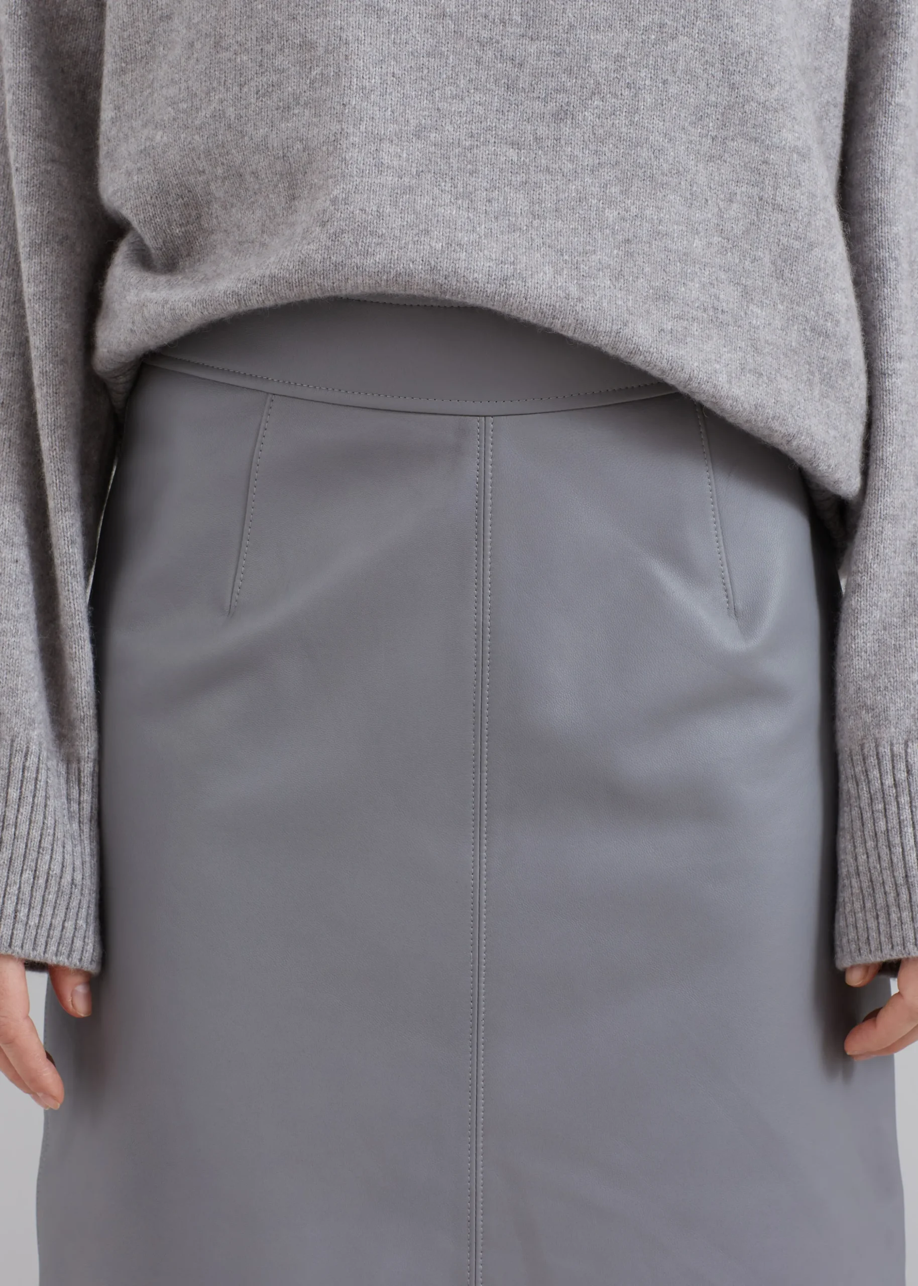 Heather Leather Pencil Skirt