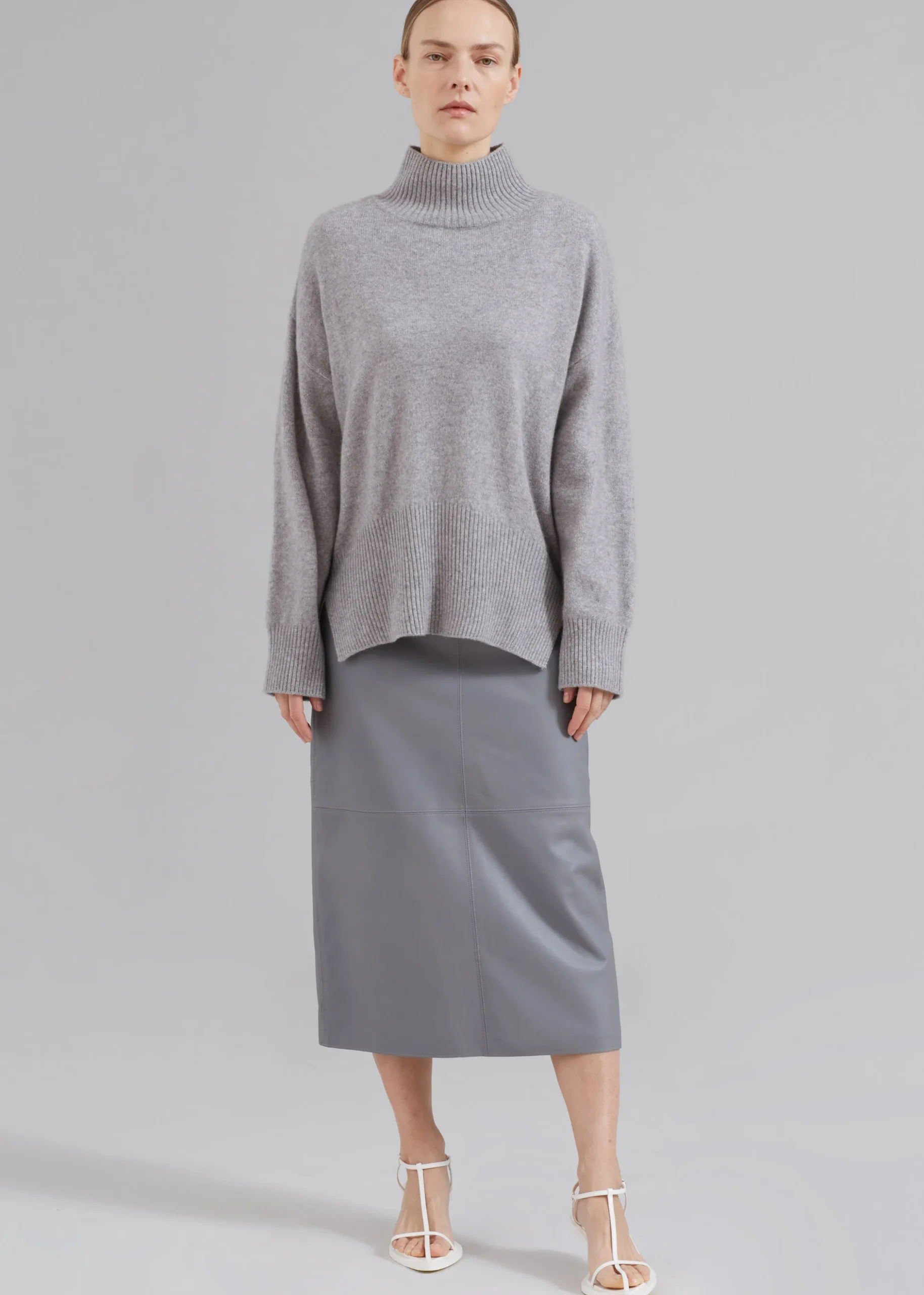 Heather Leather Pencil Skirt