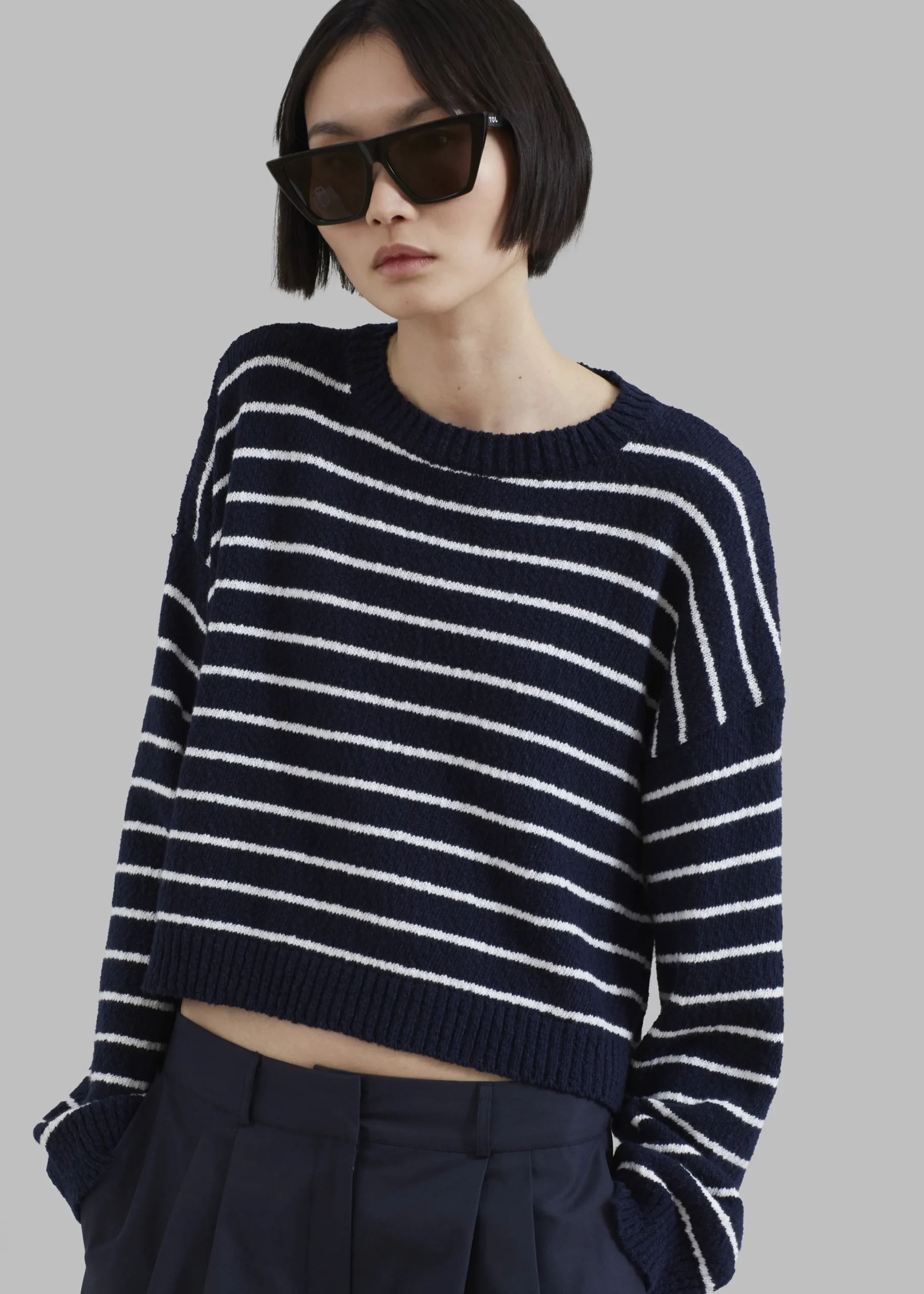 Iona Boatneck Navy Sweater