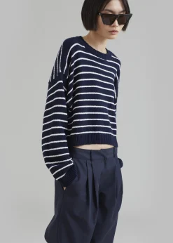 Iona Boatneck Navy Sweater