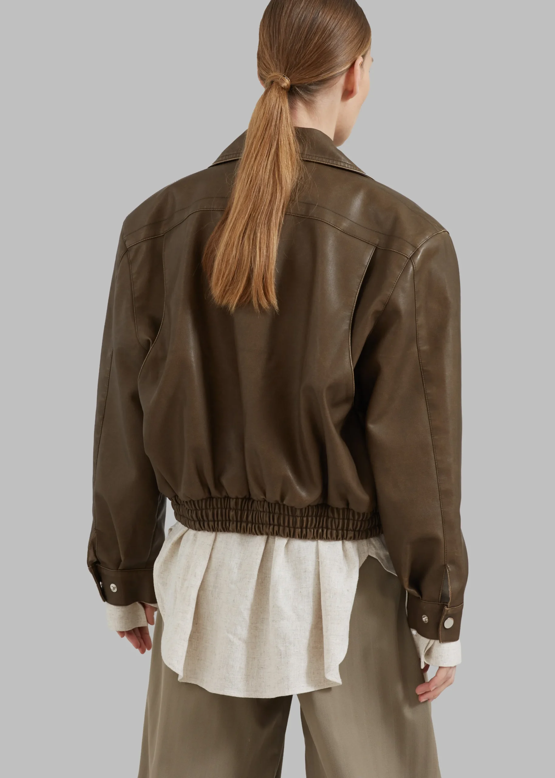 Jaden Faux Leather Bomber