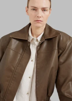Jaden Faux Leather Bomber
