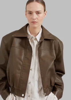 Jaden Faux Leather Bomber
