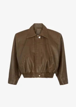 Jaden Faux Leather Bomber