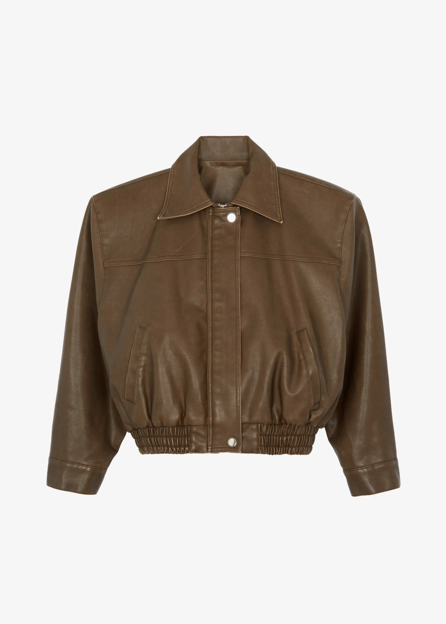 Jaden Faux Leather Bomber