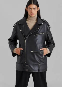 Jax Leather Biker Jacket