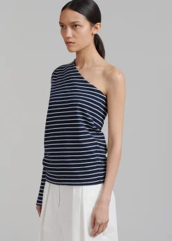 Jean One Shoulder Top