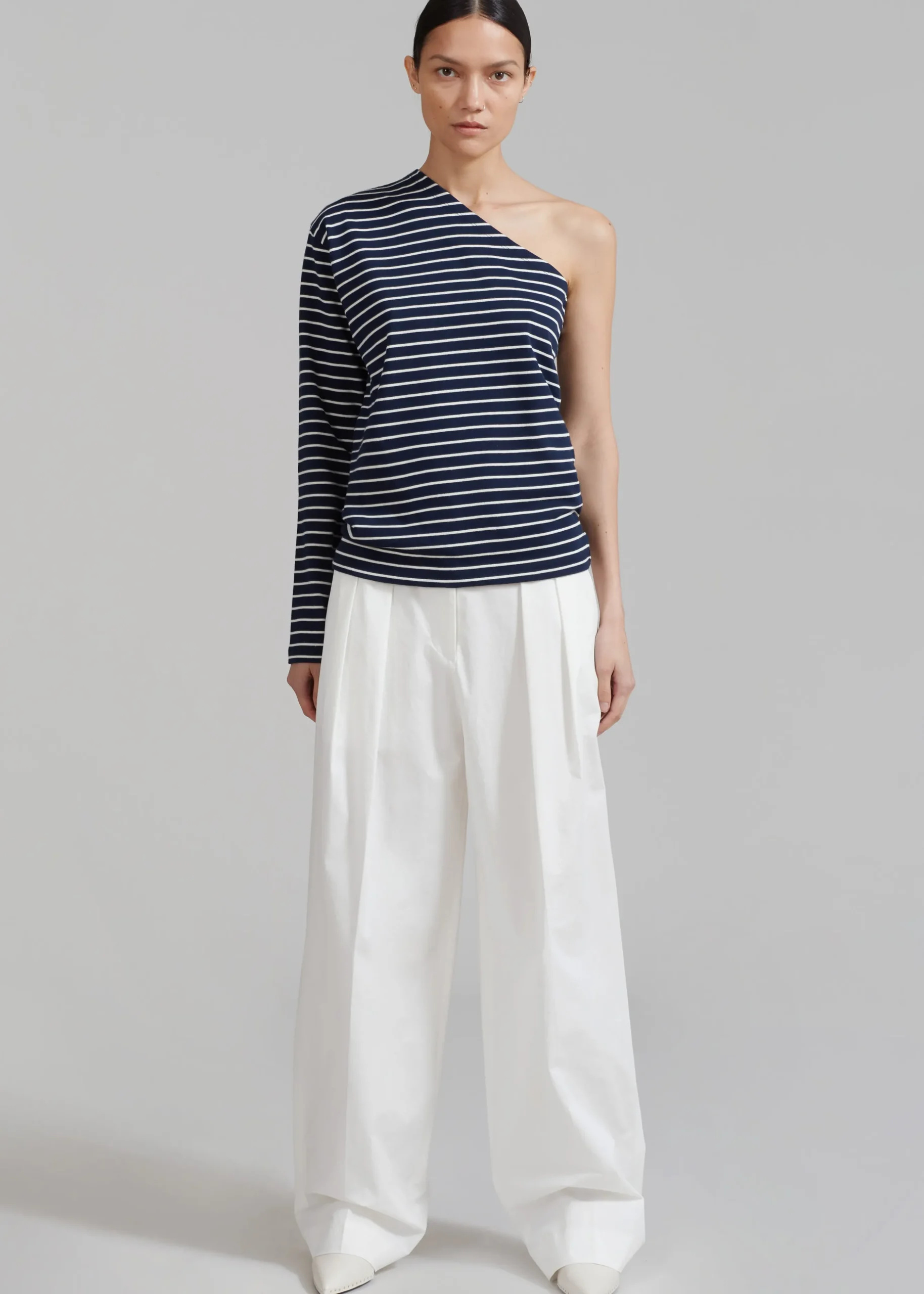 Jean One Shoulder Top