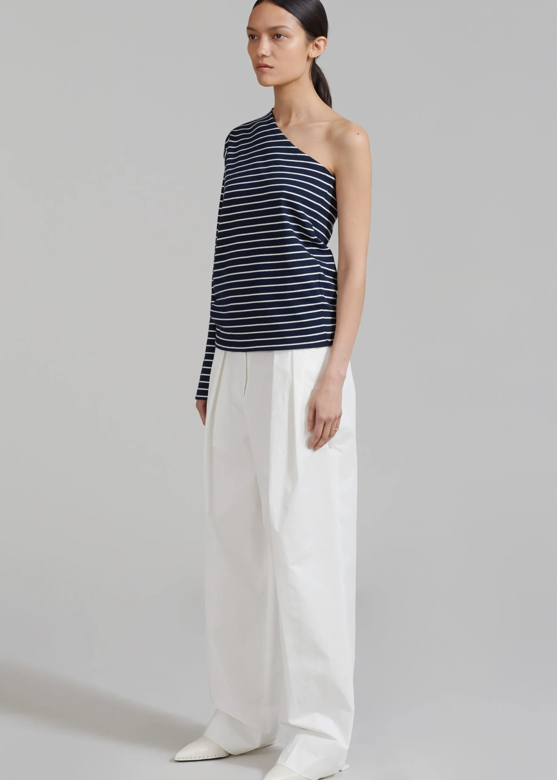 Jean One Shoulder Top