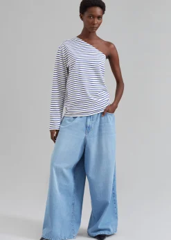 Jean One Shoulder Top