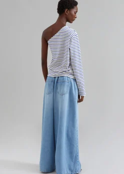Jean One Shoulder Top