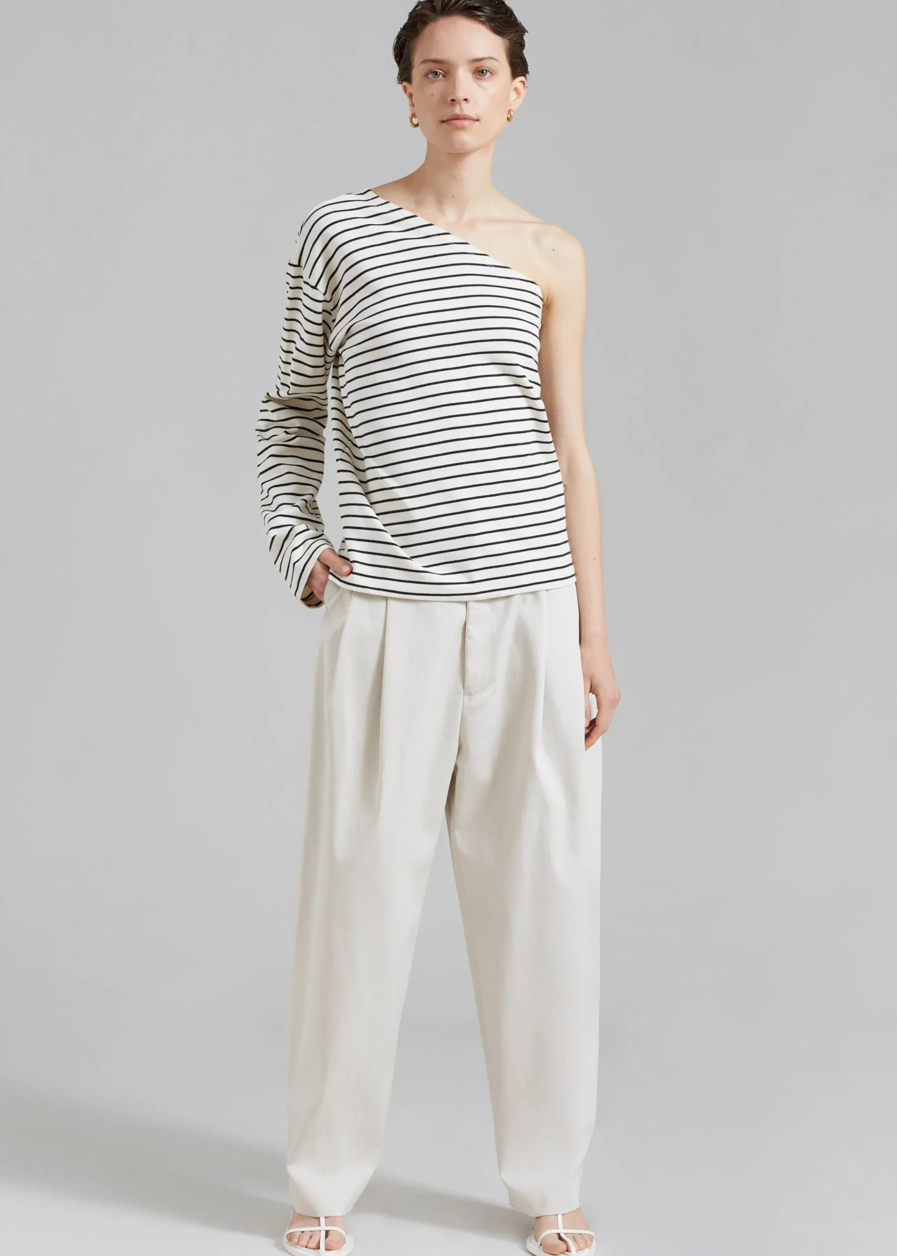 Jean One Shoulder Top