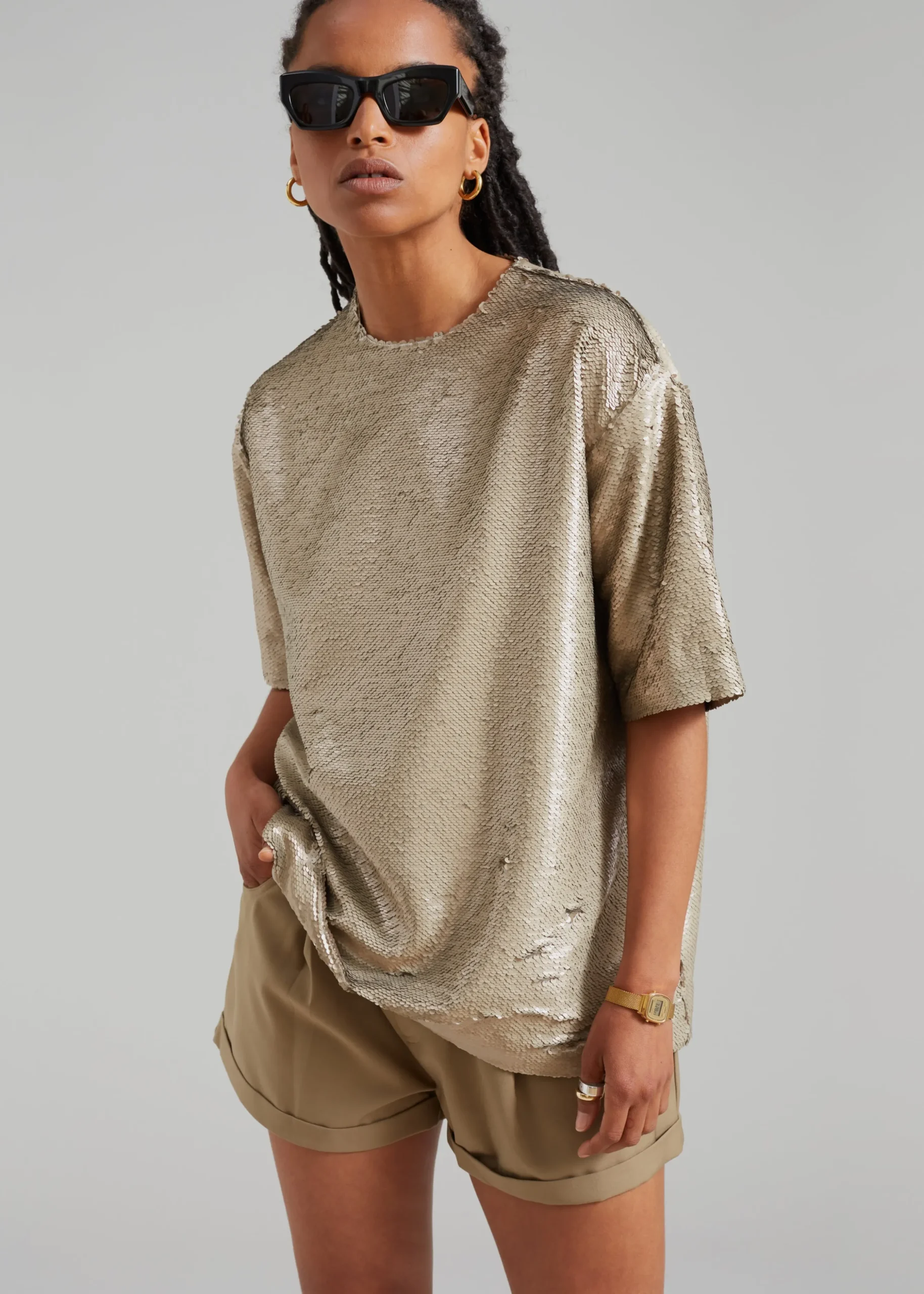 Jones Boxy Sequins Tee