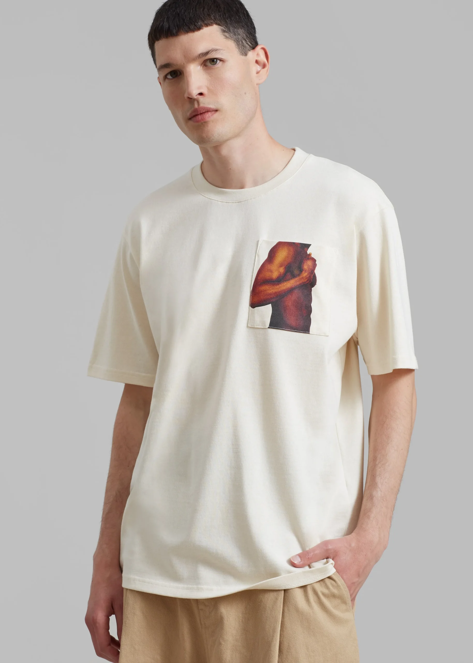 Jw Anderson Bicep Stud Chest Pocket T-Shirt