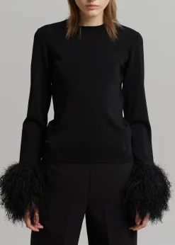 Jw Anderson Pom Pom Cuff Crew Neck Jumper