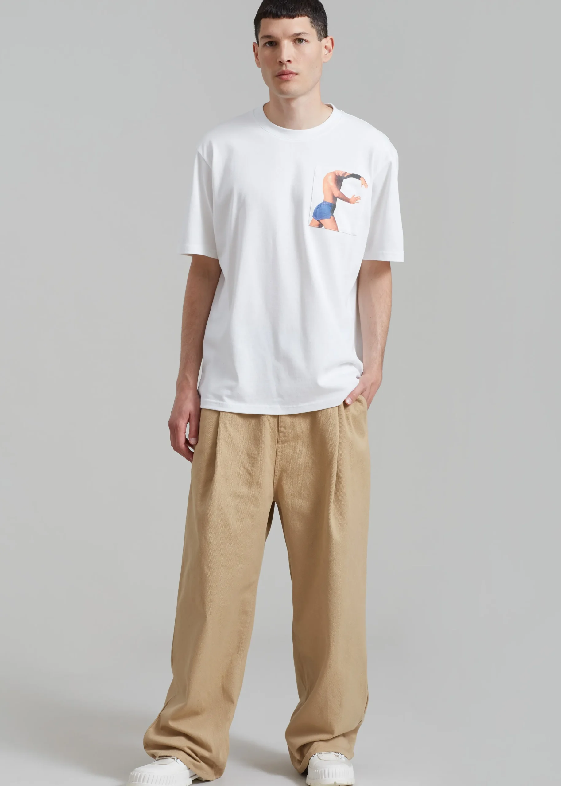 Jw Anderson Profile Stud Chest Pocket T-Shirt