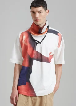Jw Anderson Profile Stud Printed Polo Shirt