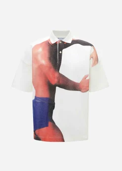 Jw Anderson Profile Stud Printed Polo Shirt