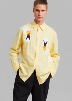 Jw Anderson Swan Embroidered Classic Fit Shirt