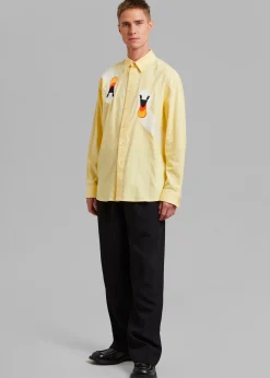 Jw Anderson Swan Embroidered Classic Fit Shirt