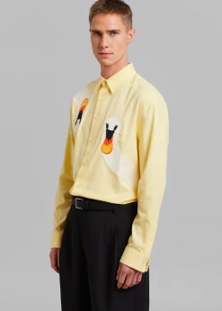Jw Anderson Swan Embroidered Classic Fit Shirt