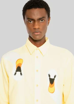 Jw Anderson Swan Embroidered Classic Fit Shirt