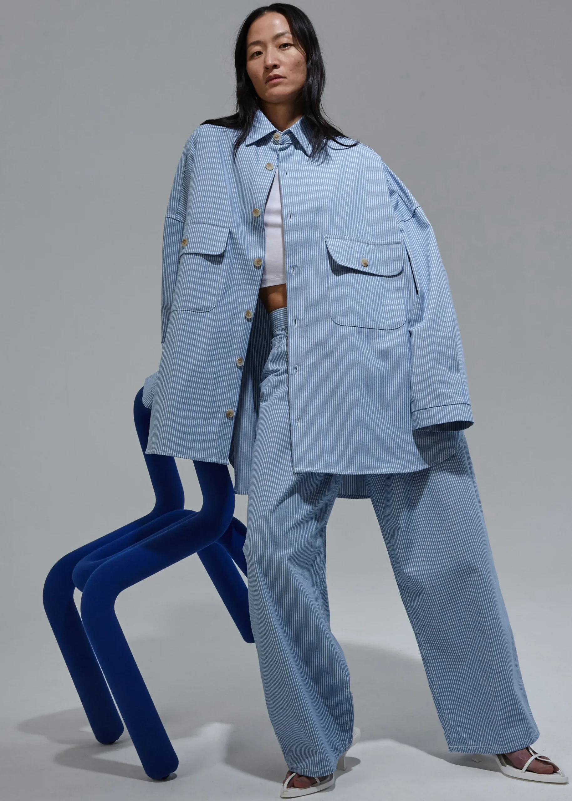 Kaline Light Blue Pocket Shirt