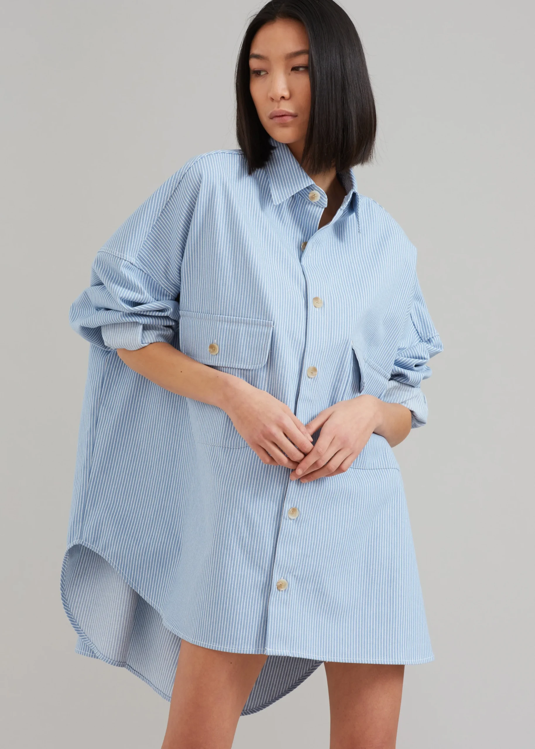 Kaline Light Blue Pocket Shirt