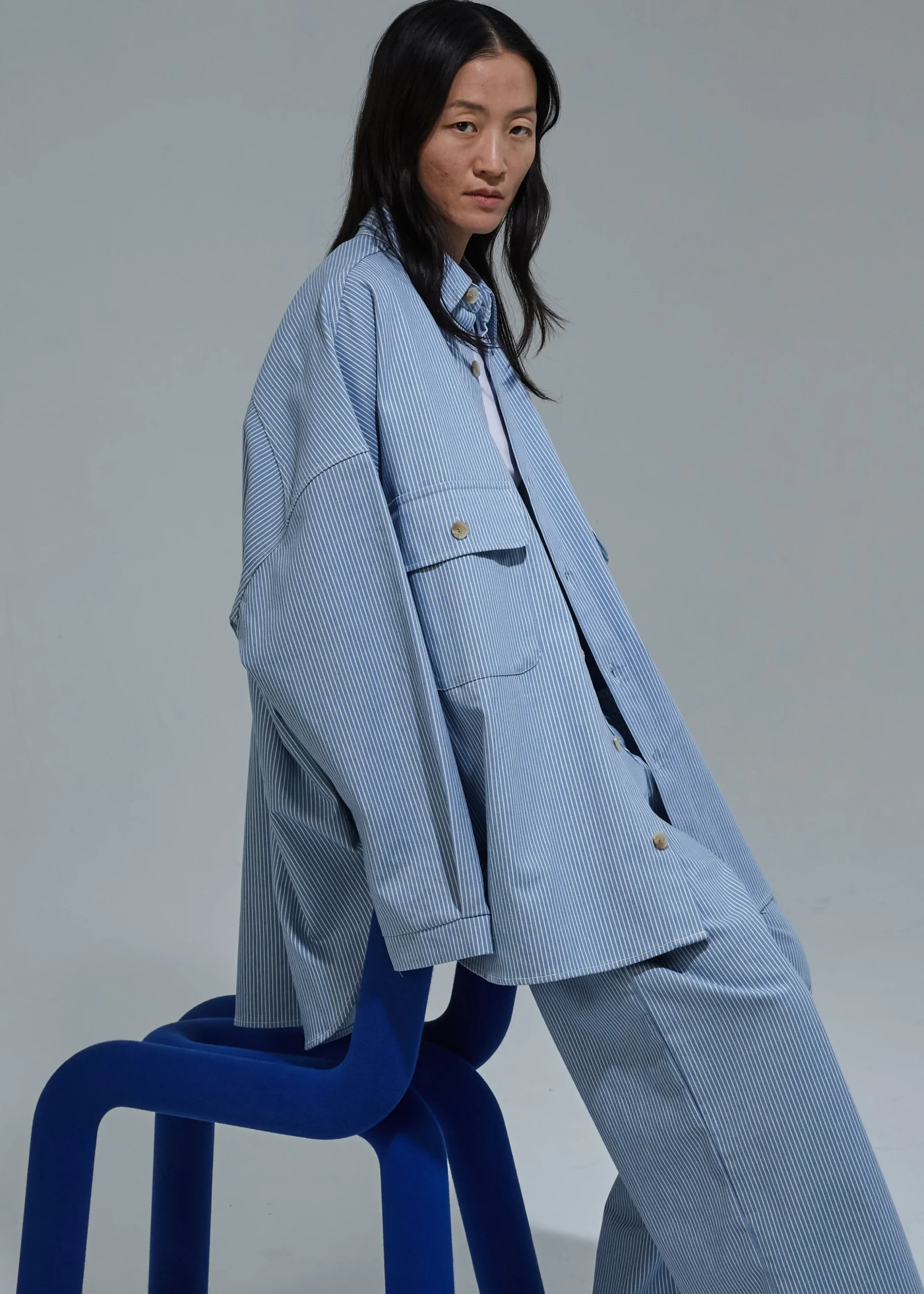 Kaline Light Blue Pocket Shirt