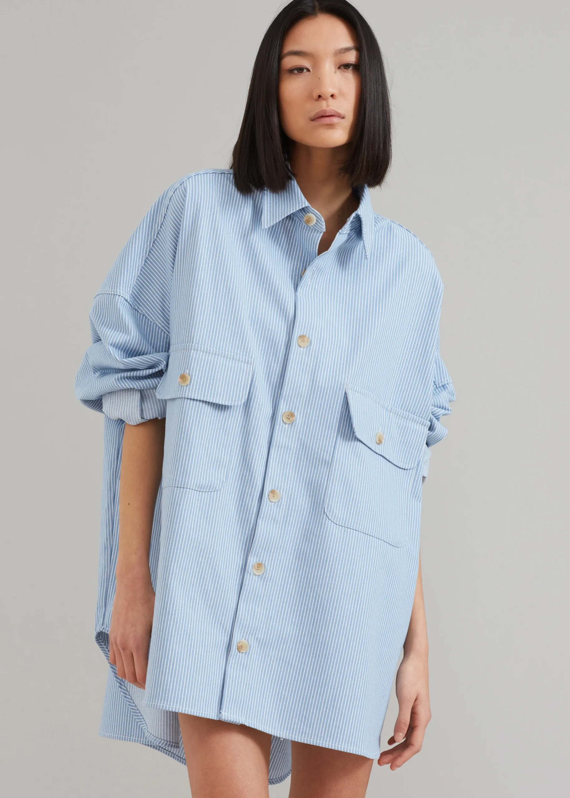Kaline Light Blue Pocket Shirt