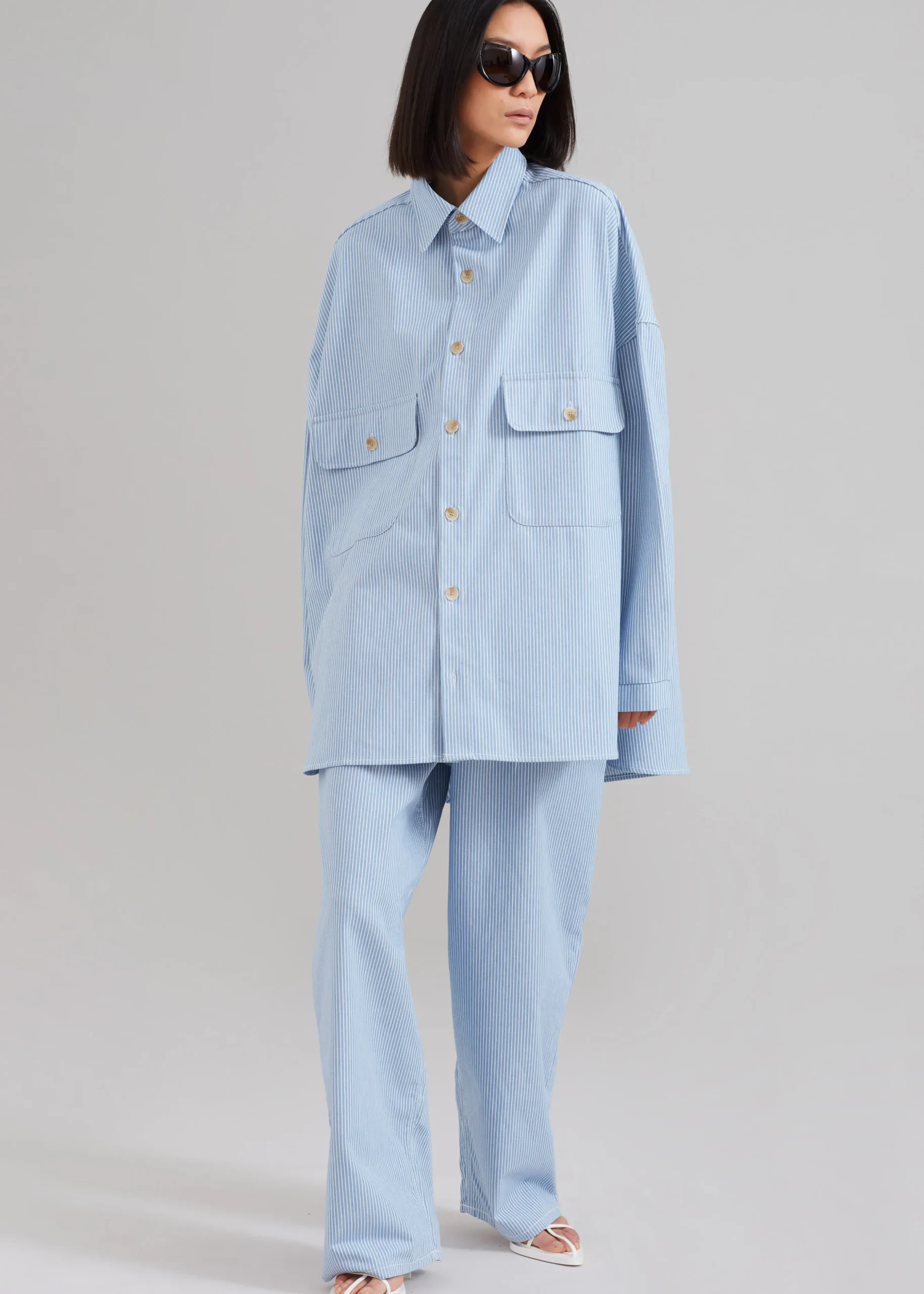 Kaline Light Blue Pocket Shirt