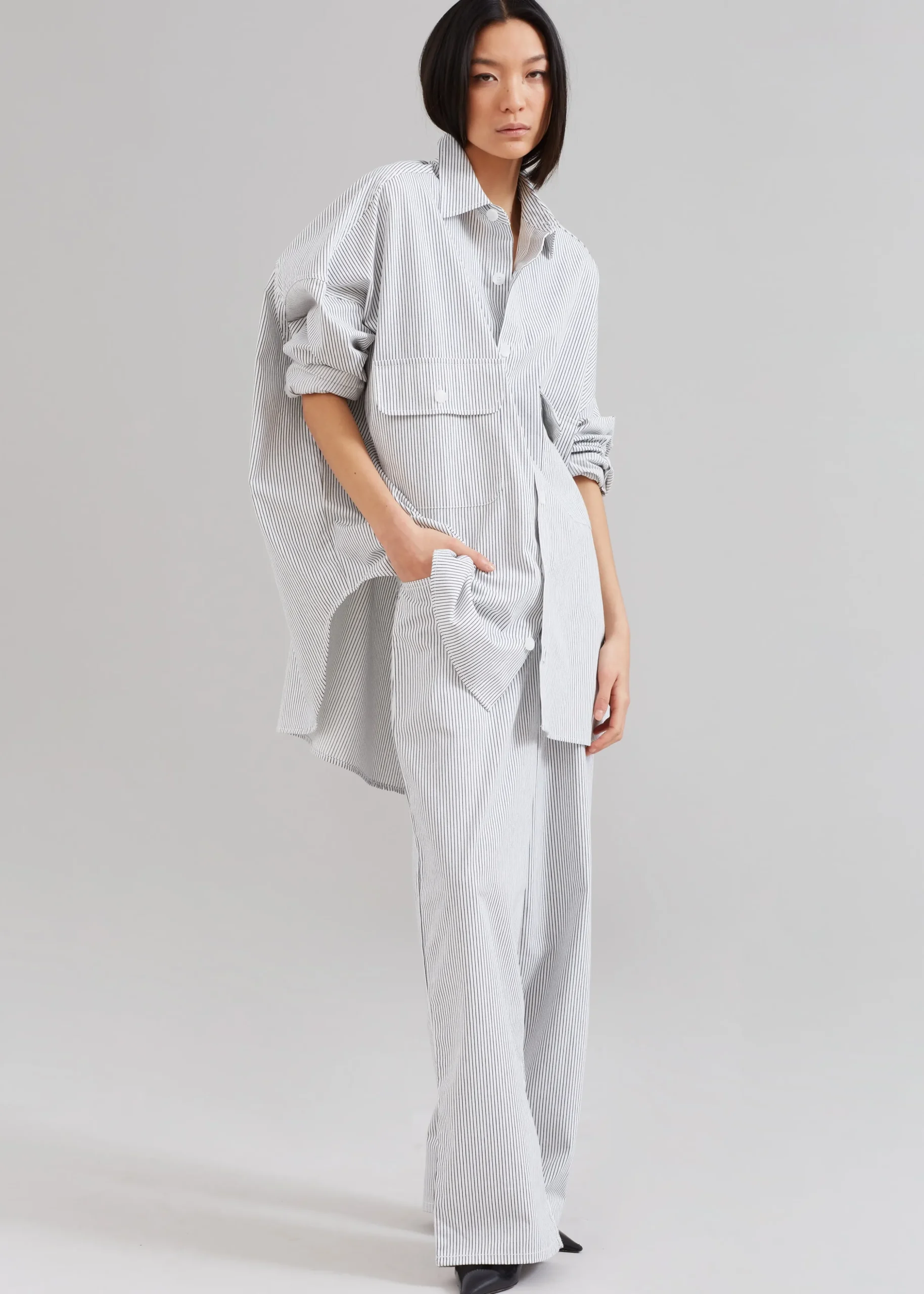 Kaline White Pocket Shirt