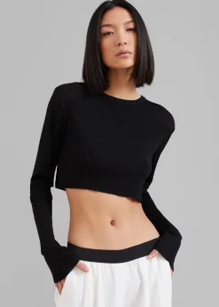 Kaz Cropped Knit Top