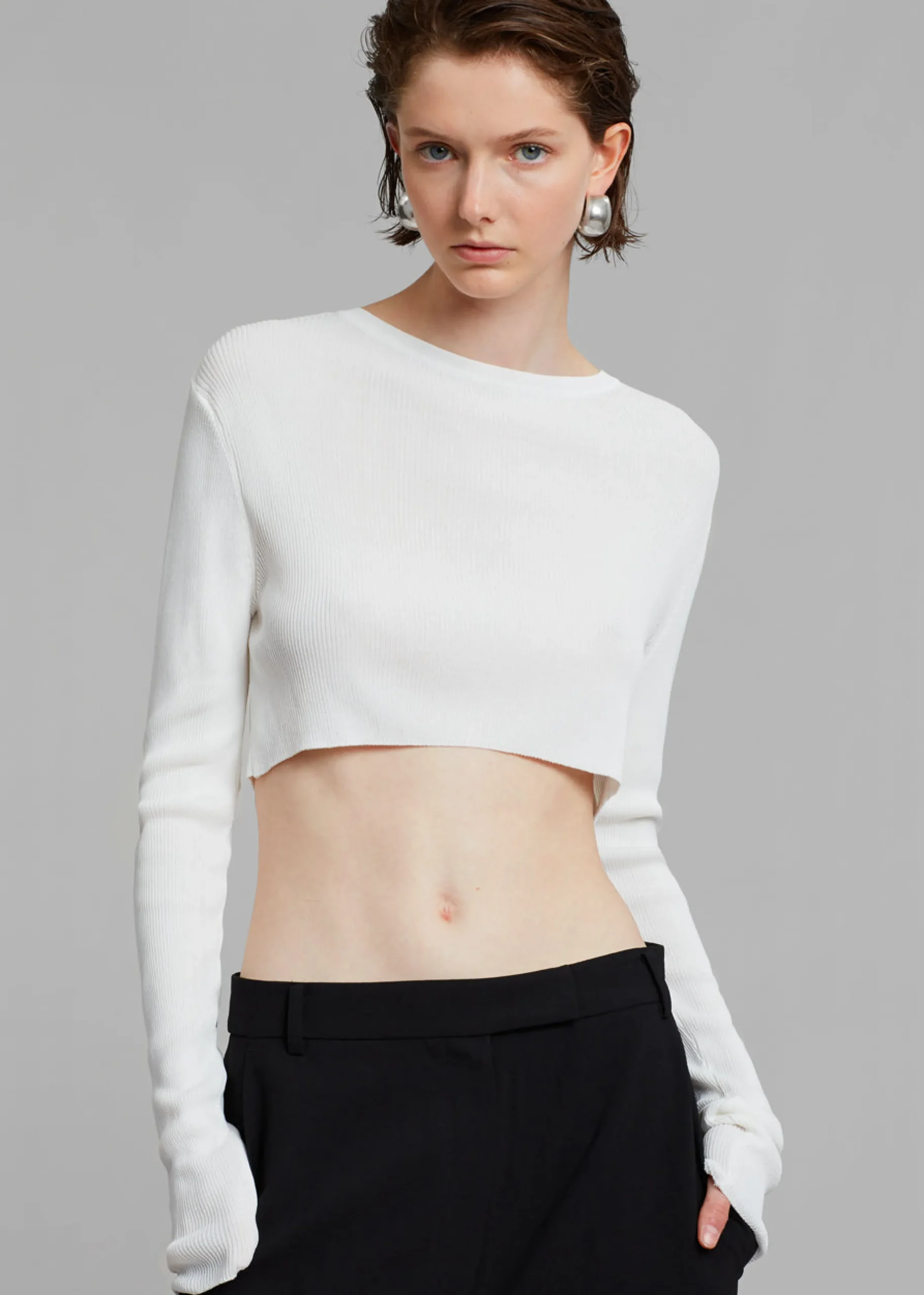Kaz Cropped Knit Top