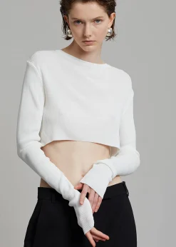 Kaz Cropped Knit Top
