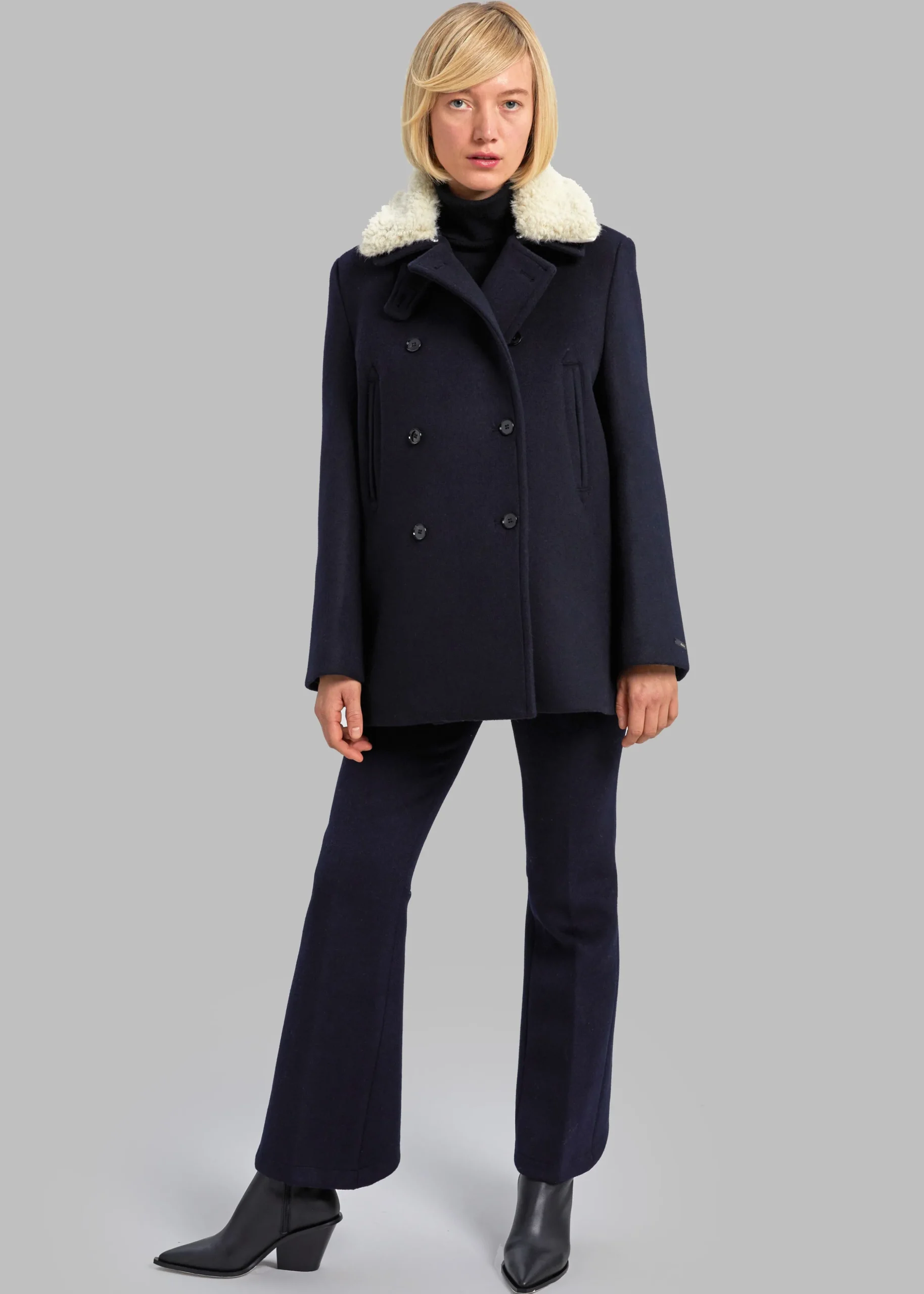 Kimmo Faux Fur Collar Peacoat