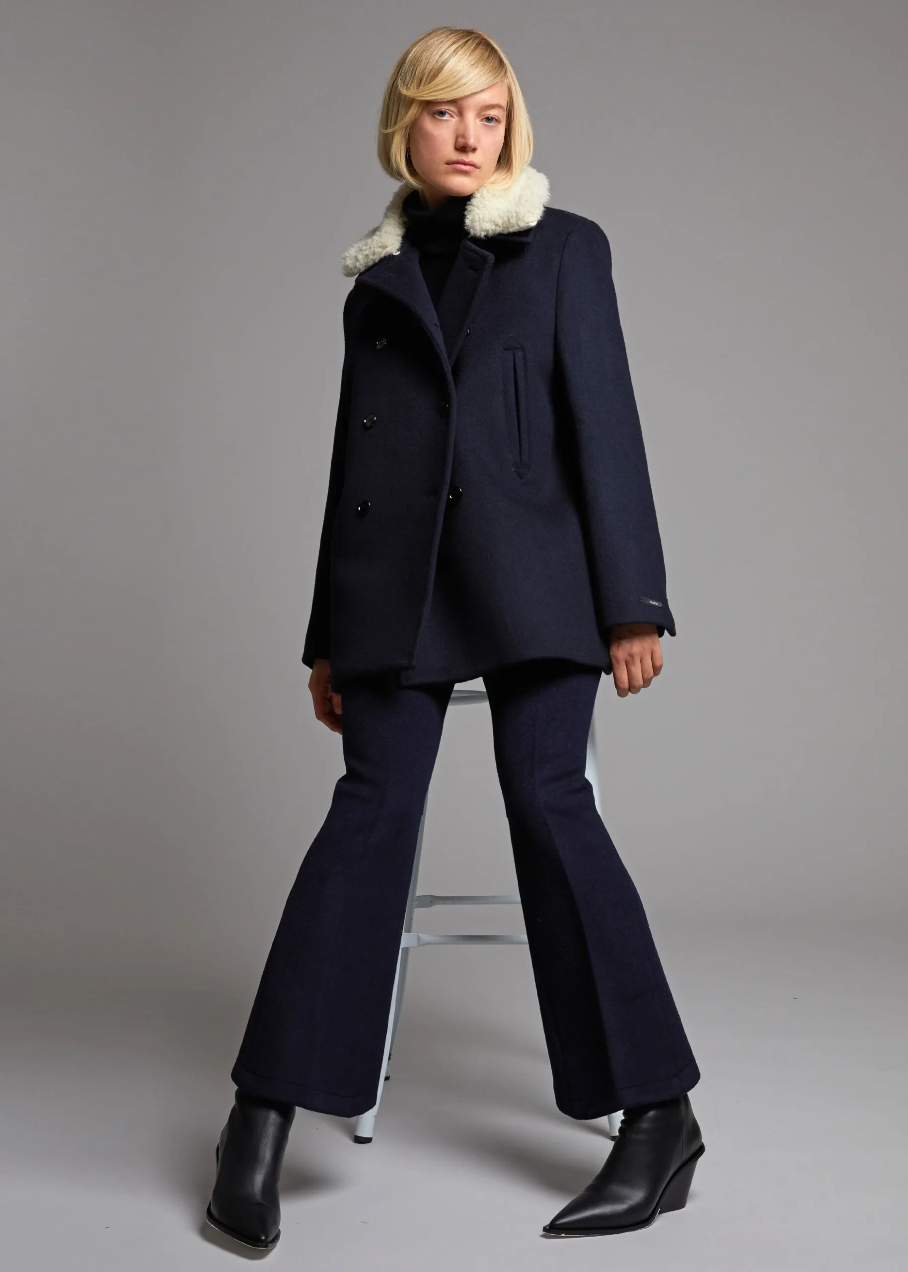 Kimmo Faux Fur Collar Peacoat