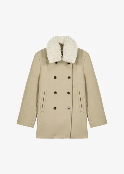 Kimmo Faux Fur Collar Peacoat